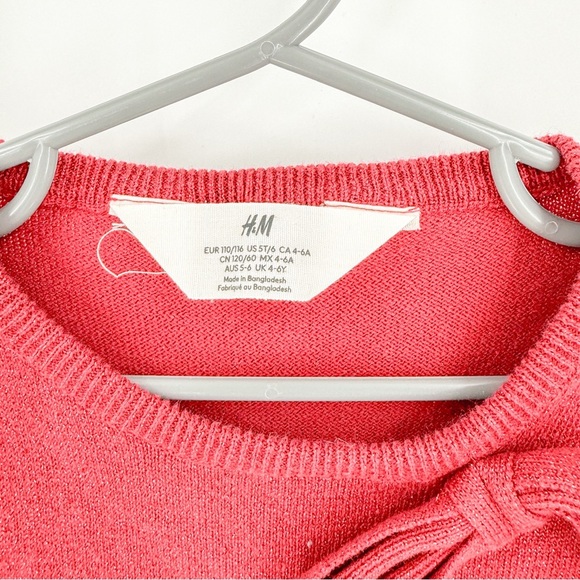 H&M Red Casual Dress Crew Neck Short Sleeve - Picture 2 of 3